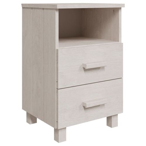 Нощни шкафчета HAMAR, 2 бр, бели, 40x35x62 см, бор масив