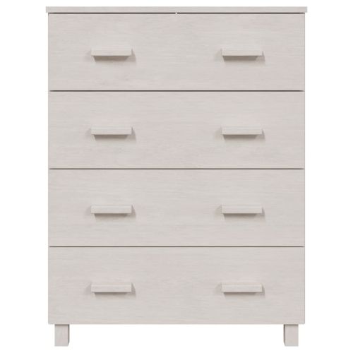 Сайдборд HAMAR бял 79x40x103,5 см борово дърво масив