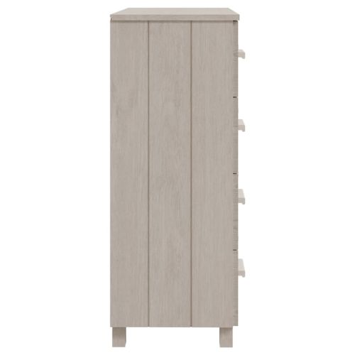 Сайдборд HAMAR бял 79x40x103,5 см борово дърво масив