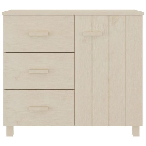 Сайдборд HAMAR, меденокафяво, 90x40x80 см, борово дърво масив