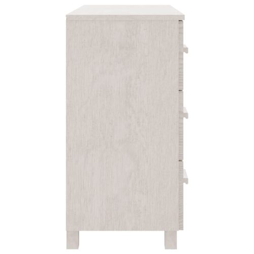 Сайдборд HAMAR бял 90x40x80 см борово дърво масив