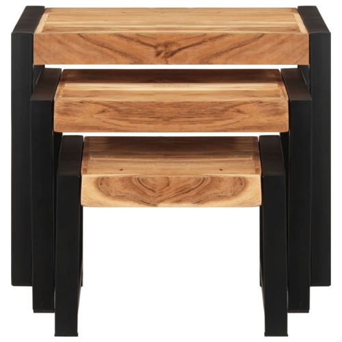 Стифиращи маси, 3 бр, масивна дървесина