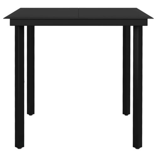 Градински трапезен комплект, 5 части, кафяв