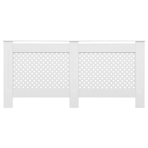 Параван за радиатор, бял, 172x19x81,5 см, МДФ