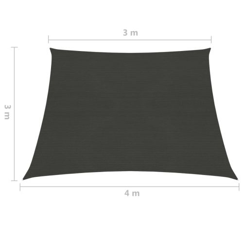 311104 Sunshade Sail 160 g/m² Anthracite 3/4x3 m HDPE