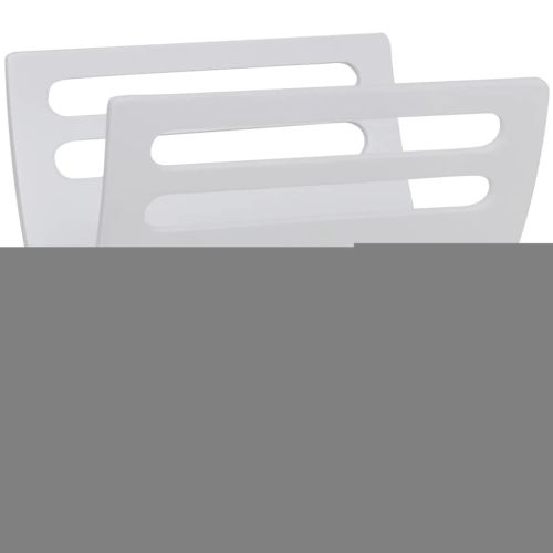 Дървена поставка за списания, подова, бяла