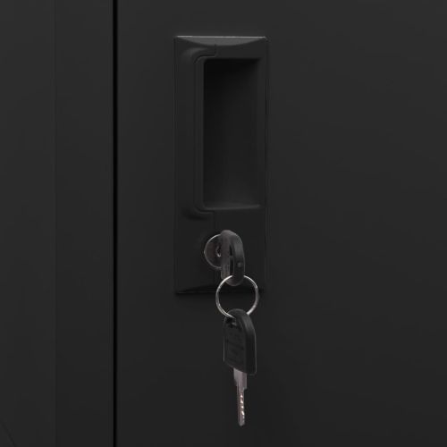 Шкаф за екипировка за езда, антрацит, 53x53x140 см, стомана