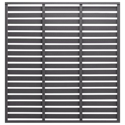 Ограден панел, WPC, 180x180 см, сив