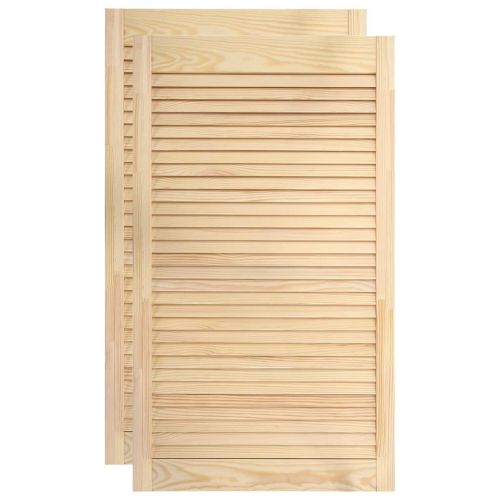 Врати за шкафове с решетен дизайн 2 бр 99,3x49,4 см бор масив