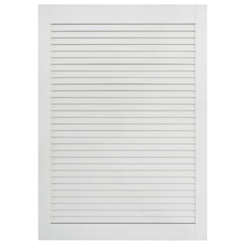 Врата за шкаф с решетен дизайн, бяла, 69x39,4 см, бор масив