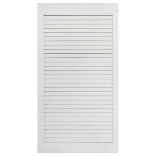 Врата за шкаф с решетен дизайн, бяла, 99,3x39,4 см, бор масив
