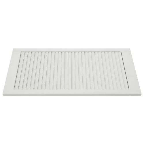 Врати за шкафове решетен дизайн 2 бр бял 99,3x49,4 см бор масив