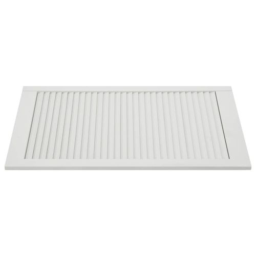 Врати за шкафове решетен дизайн 2 бр бял 99,3x49,4 см бор масив