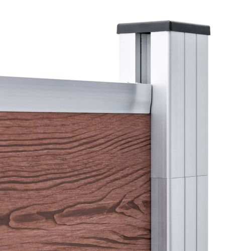 Комплект оградни панели, WPC, 526x146 см, кафяв