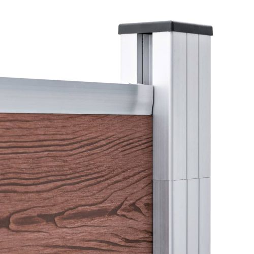 Комплект оградни панели, WPC, 872x146 см, кафяв