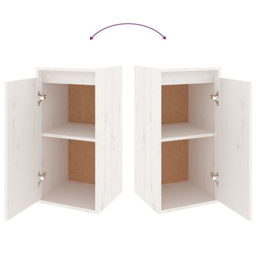 ТВ Шкафове, 6 бр, бели, бор масив