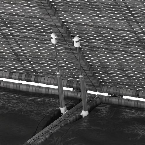 Кутия за градински възглавници PE Ратан 291x100,5x104 см сива