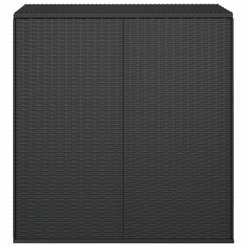 Кутия за градински възглавници PE ратан 100x49x103,5 см черна