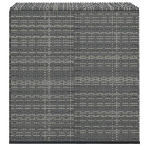 Кутия за градински възглавници PE ратан 100x49x103,5 см сива