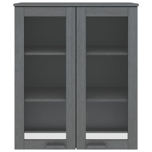 Надстройка за шкаф HAMAR, тъмносива, 85x35x100 см, бор масив