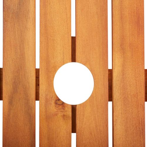 Градински трапезен комплект с възглавници 3 части акация масив