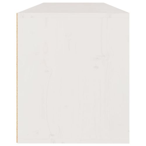 Комплект ТВ шкафове от 3 части Бял масивен бор