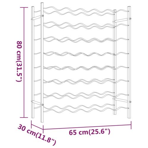 Стойка за вино за 48 бутилки, бяла, метал