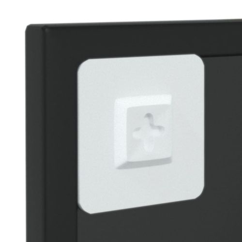 Огледало за стена, черно, 60x40 см, метал