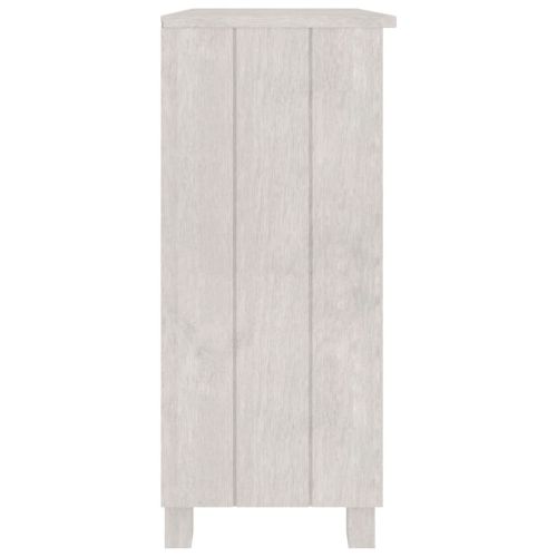 Сайдборд HAMAR, бял, 85x35x80 см, борово дърво масив