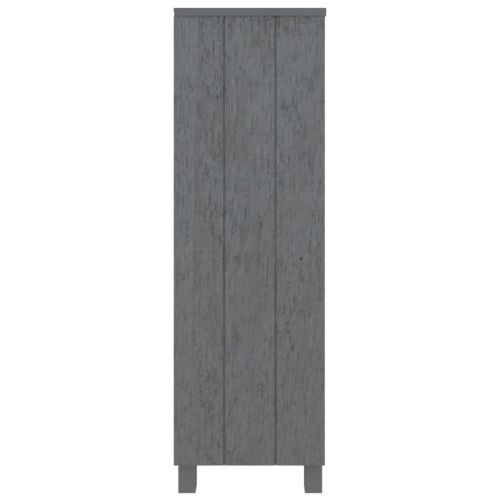 Шкаф за книги HAMAR, тъмносив, 85x35x112 см, борово дърво масив
