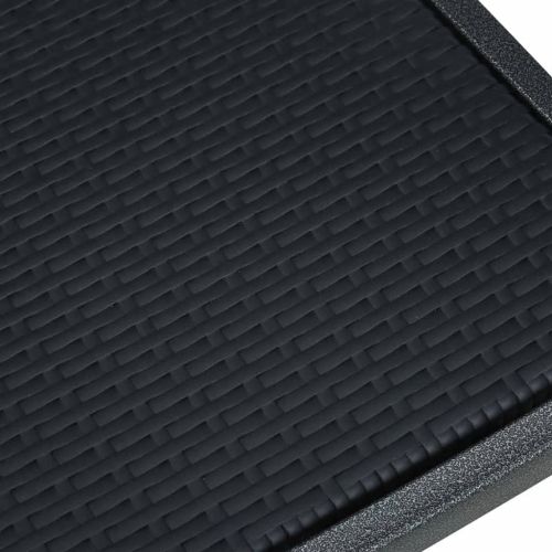 Градински трапезен комплект, 9 части, черен