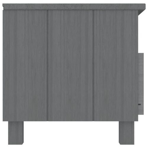 ТВ шкаф HAMAR, тъмносив, 106x40x40 см, борово дърво масив