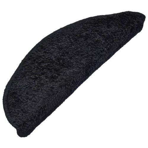 Изтривалки за стълби, 10 бр., 65x21x4 см, черни, полукръгли, големи