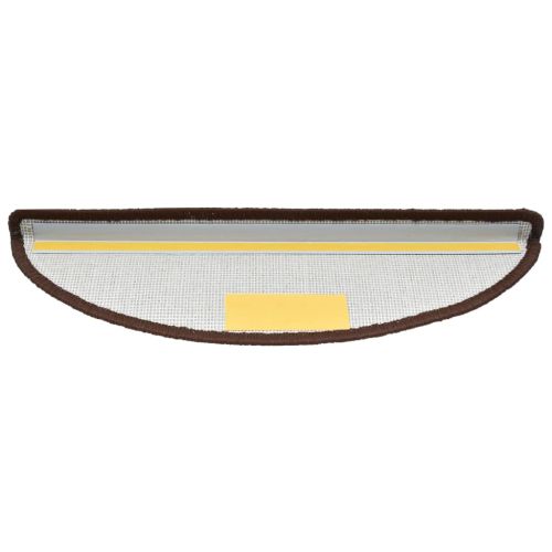 Изтривалки за стълби, 10 бр., 56x17x3 см, кафяви, полукръгли