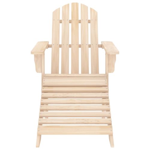 Градински стол "Адирондак" с табуретка, ела масив