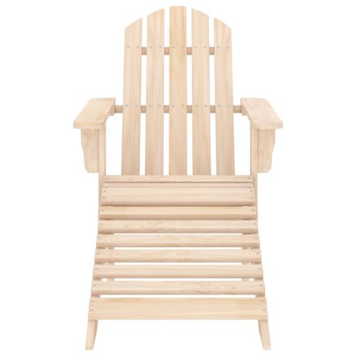 Градински стол "Адирондак" с табуретка и маса, ела масив