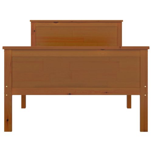 Рамка за легло, меденокафява, бор масив, 100x200 см