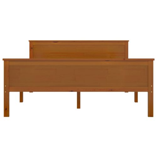 Рамка за легло, меденокафява, бор масив, 160x200 см