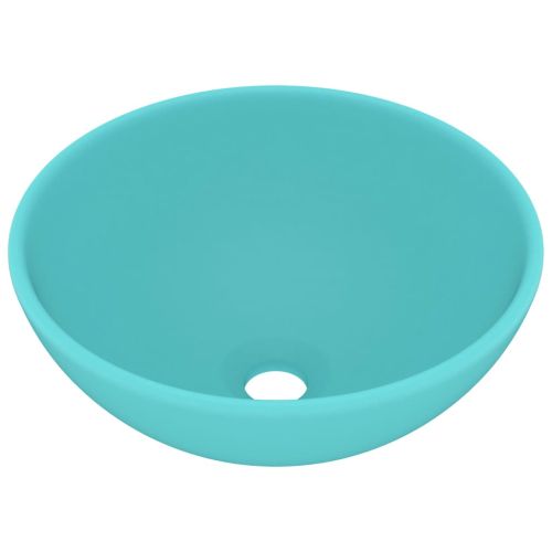 Мивка за баня лукс кръгла светлозелен мат 32,5x14 см керамика