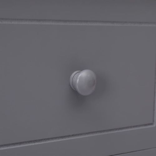 Бюфет с 10 чекмеджета, сив, 113x30x79 см, дърво