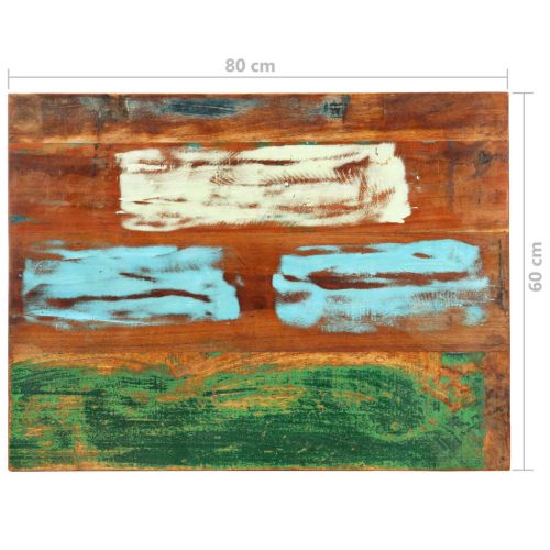Правоъгълен плот за маса, 60x80 см, 25-27 мм, регенериран масив