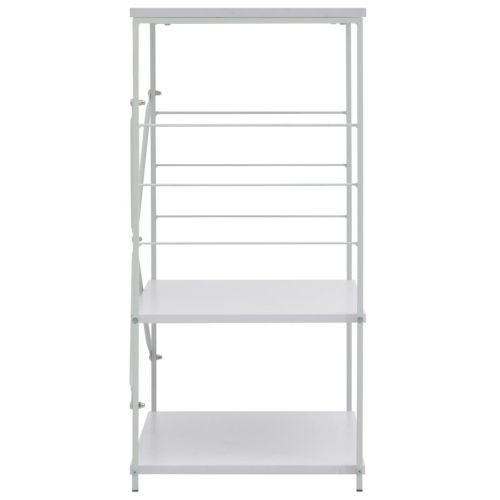 Шкаф за микровълнова, бял, 60x39,6x79,5 см, инженерно дърво