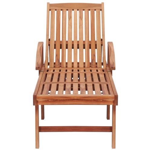 Шезлонги с виненочервени шалтета, 2 бр, тиково дърво масив