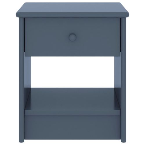 Нощно шкафче, светлосиво, 35x30x40 см, бор масив