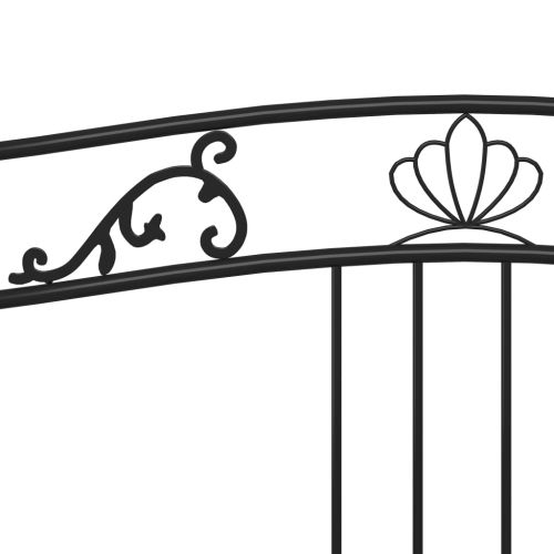 Рамка за легло, разтегателен диван, черна, метал, 90x200 см