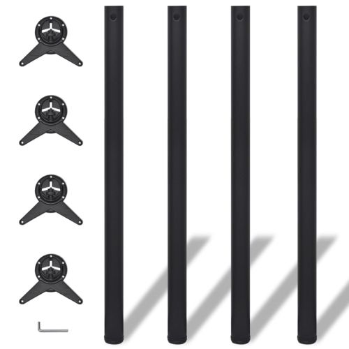 4 крака за регулиране на височината на маси, черно, 1100 мм