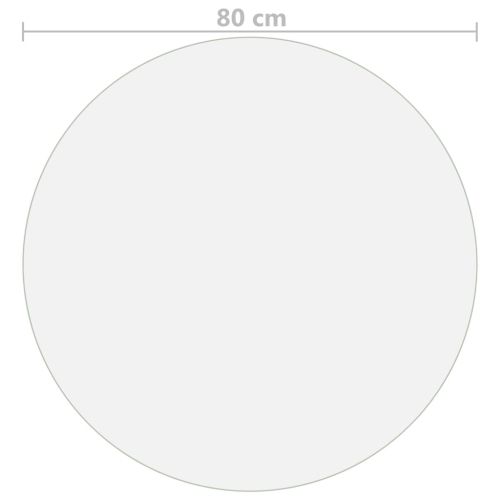 Протектор за маса, прозрачен, Ø 80 см, 2 мм, PVC