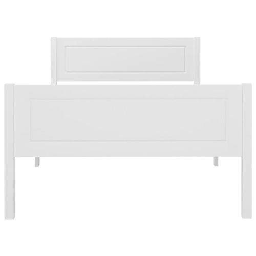 Рамка за легло, бор масив, бяла, 100х200 см