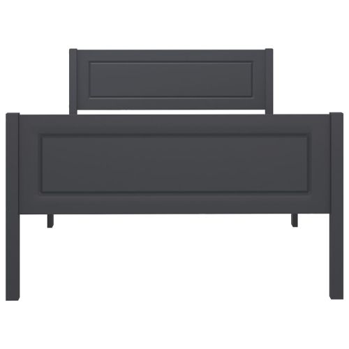 Рамка за легло, бор масив, сива, 100х200 см