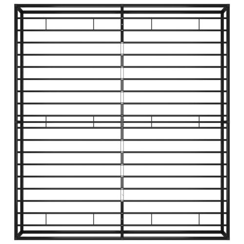 Рамка за легло, черна, метал, 160x200 см